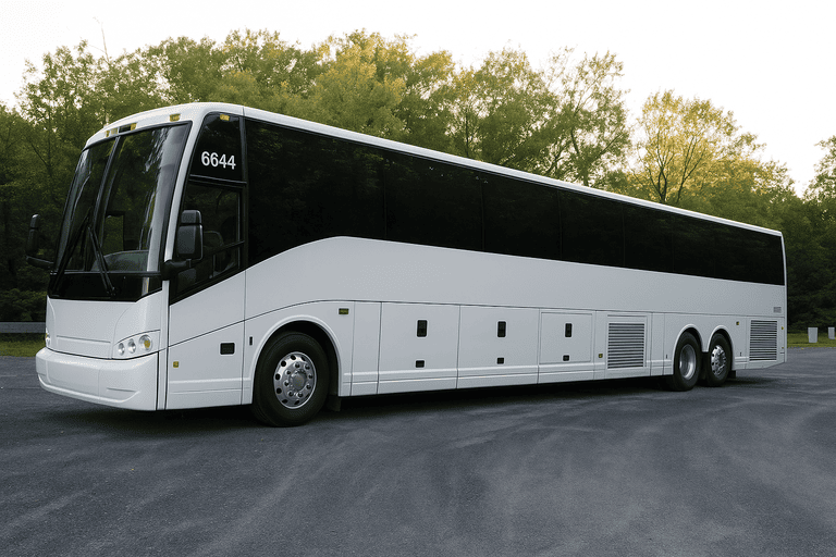 exterior of Charter Bus Rental Pueblo coach bus